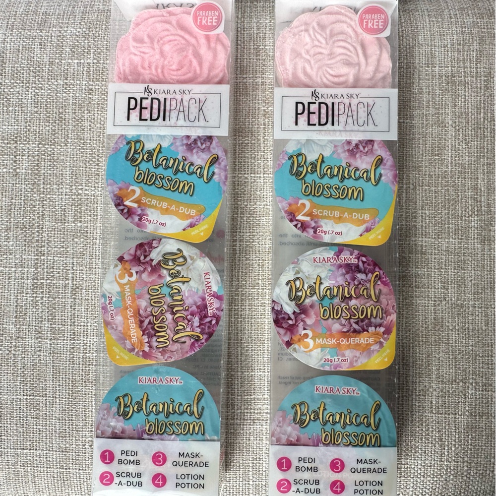 NWT Kiara Sky PediPack Duo At-Home Spa Pedicure Kit Botanical Blossom